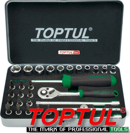 Toptul Καστάνια με Καρυδάκια 1\4" 31τμχ