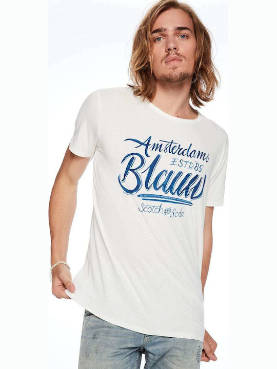 Scotch Soda Amsterdam Blauw Artwork White Skroutz Gr