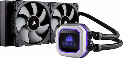 Corsair Hydro Series H100i Pro RGB Υδρόψυξη Επεξεργαστή Διπλού Ανεμιστήρα 120mm για Socket AM4/1200/115x