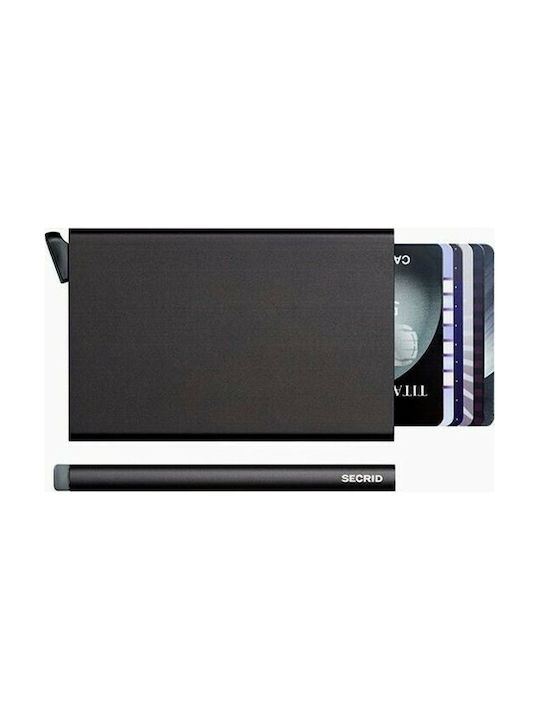 Secrid Cardprotector Ανδρικό Πορτοφόλι Καρτών με RFID και Μηχανισμό Slide Μαύρο