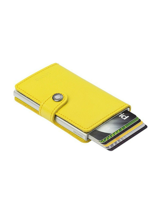 Secrid Miniwallet Crisple Men's Card Wallet with RFID Yellow