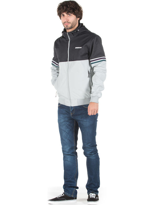 Winter Jacke Softshell Wasserdicht und Winddicht Grey / Off White