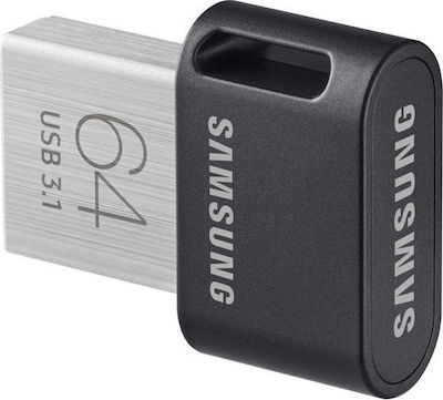 Samsung Fit Plus 64GB USB 3.1 Stick Μαύρο