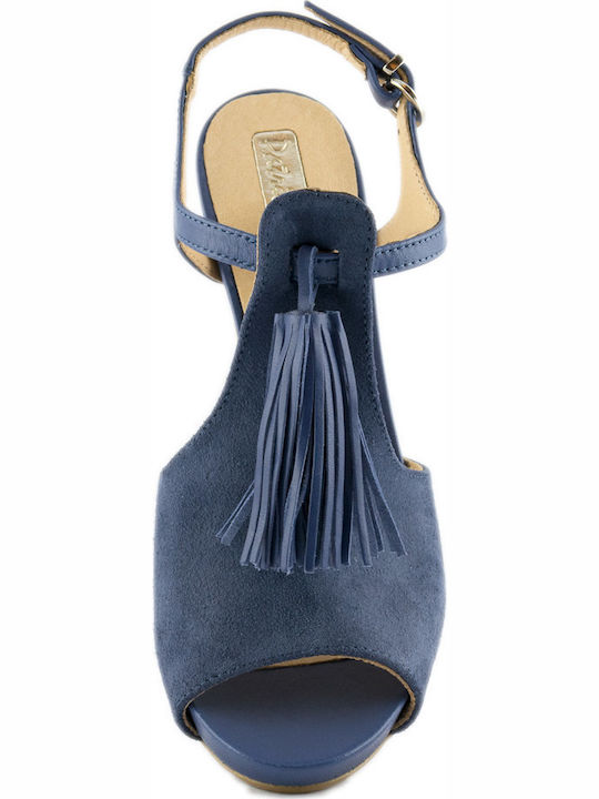 Suede Πέδιλα Navy Μπλε