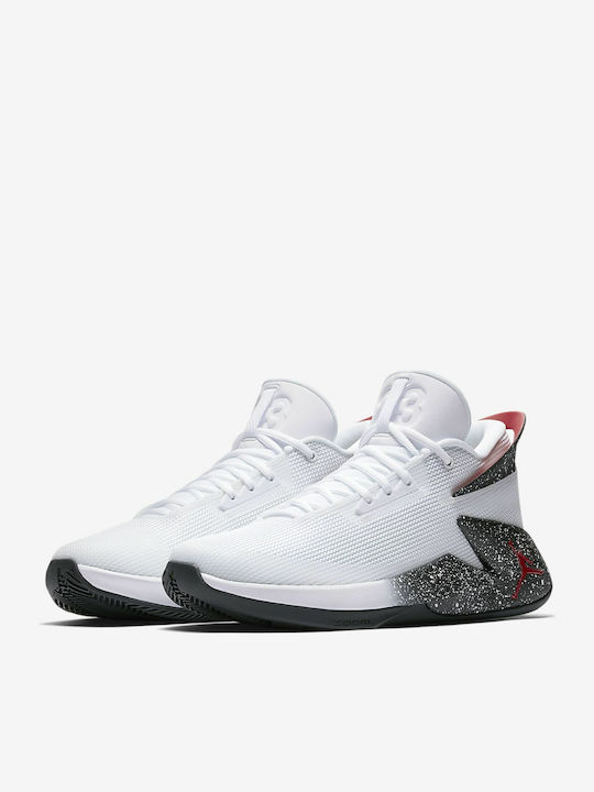 Fly Lockdown Pantofi De Baschet Cu Talpă Joasă Albi