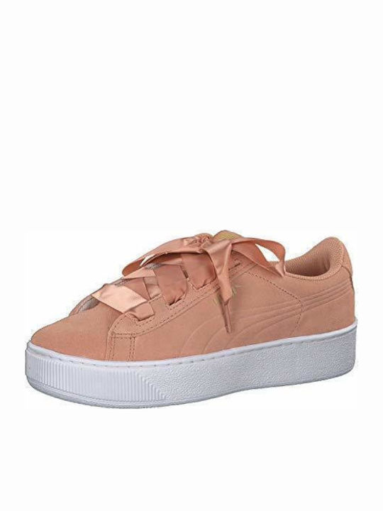 Vikky Platform Ribbon Kinder Sneakers Orange