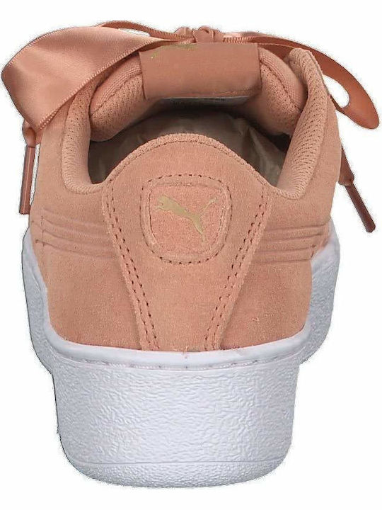 Vikky Platform Ribbon Kinder Sneakers Orange