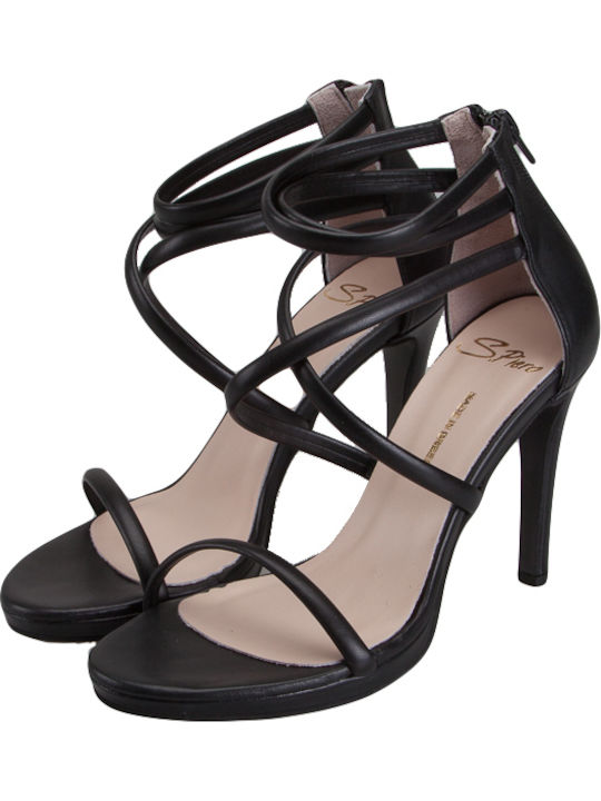 Leder Sandalen Schwarz