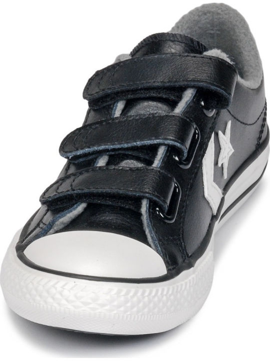 One Star STAR PLAYER 3V Kids Sneakers with Hoop & Loop Closure Black