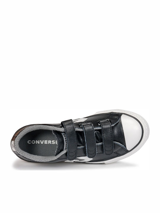 One Star STAR PLAYER 3V Kids Sneakers with Hoop & Loop Closure Black