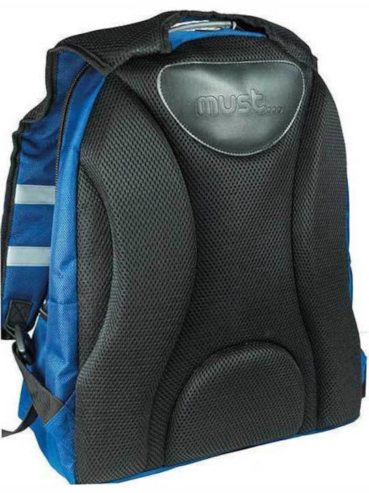 Must Monochrome Double School Bag Backpack Junior High-High School in Blue color