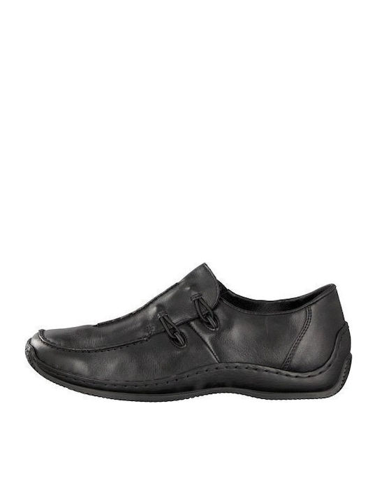 Leder Damen Mokassins in Schwarz Farbe