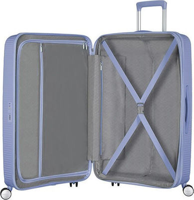 American Tourister Soundbox Spinner 77cm Blau mit 4 Räder Höhe 77cm