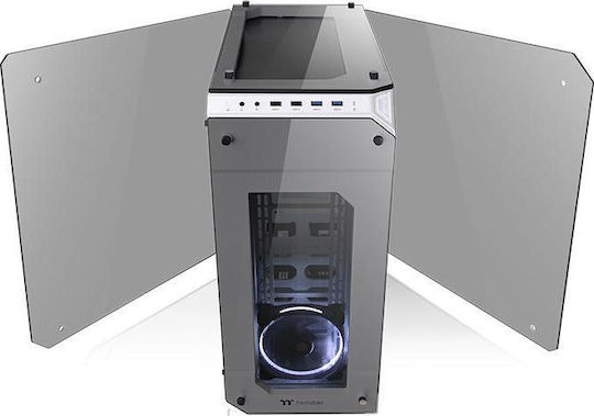 Thermaltake View 71 Tempered Glass Gaming Midi Tower Κουτί Υπολογιστή με Πλαϊνό Παράθυρο Λευκό