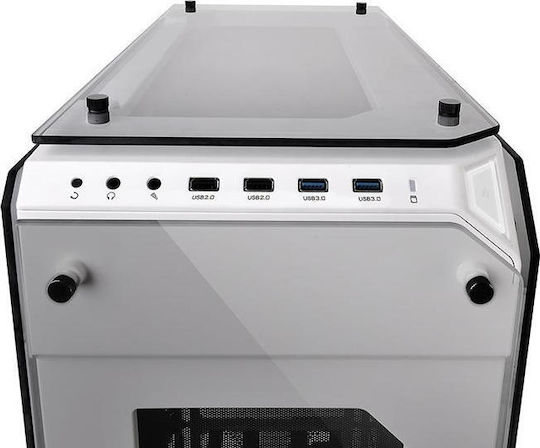 Thermaltake View 71 Tempered Glass Gaming Midi Tower Κουτί Υπολογιστή με Πλαϊνό Παράθυρο Λευκό