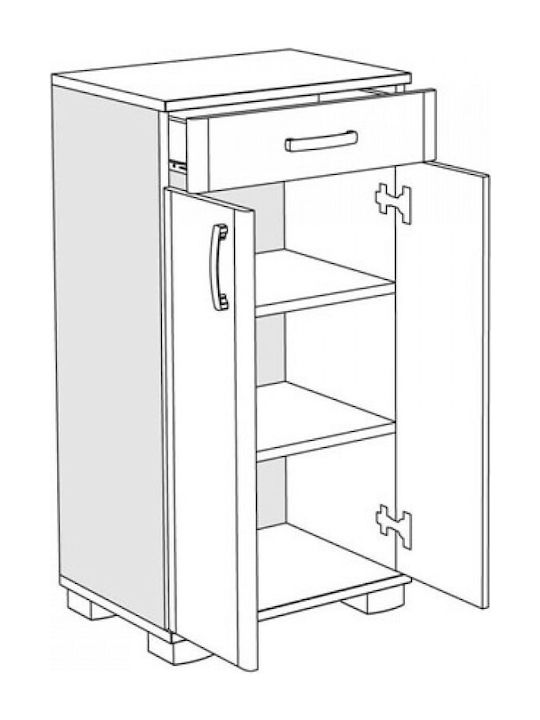 Ξύλινη Παπουτσοθήκη Apolon PA3 με 3 Ράφια 50x37x95cm