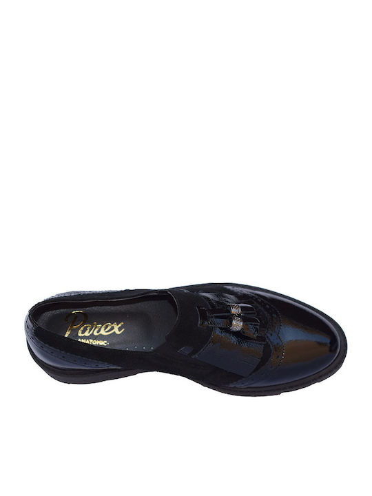 Women's Leather Oxford Shoes Black