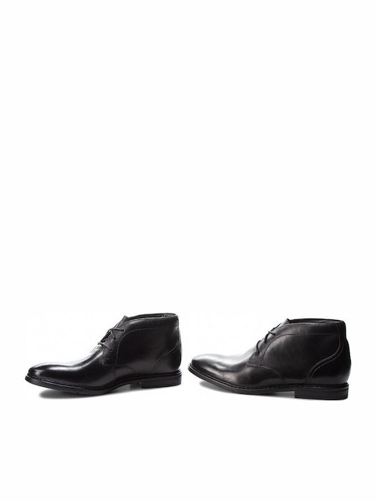 Banbury Mid Piele Negru Ghete barbati