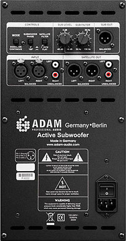 Adam Sub8 Active Subwoofer with Speaker 8.5" 160W Black