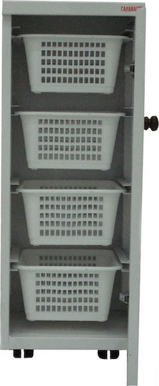 Single-Leaf Fruit Storage Cabinet Φ105 Metallic Galvanized 42x34x106 cm Single-Leaf Fruit Storage Cabinet Φ105 Metallic Galvanized 42x34x106 cm