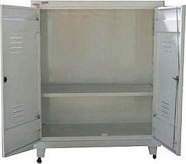 Doppelflügeliger Metallischer Außenschrank mit Verriegelungsfunktion mit 1 Regal 80x45x90cm