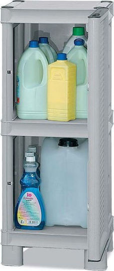 Single-leaf Outdoor Storage Cabinet made of Polypropylene with 1 Shelf Suitable for Small Spaces 35x39x92 cm