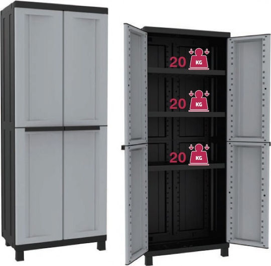 Δίφυλλη Twist Πλαστική 68x39x170εκ. 2680 Black Δίφυλλη Twist Πλαστική 68x39x170εκ. 2680 Black
