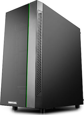 Deepcool Matrexx 55 Gaming Midi Tower Κουτί Υπολογιστή με Πλαϊνό Παράθυρο και RGB Φωτισμό Μαύρο