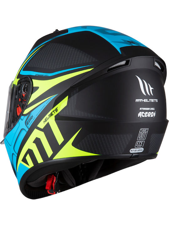 MT Stinger Acero Mat Blue Κράνος Μηχανής Full Face 1450gr