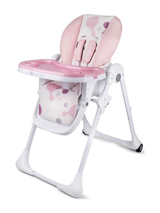 Kinderkraft Yummy Foldable Highchair with Adjustable Height Pink