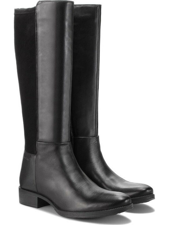 Geox D Laceyin D Pantofi din piele Cizme dama Negre