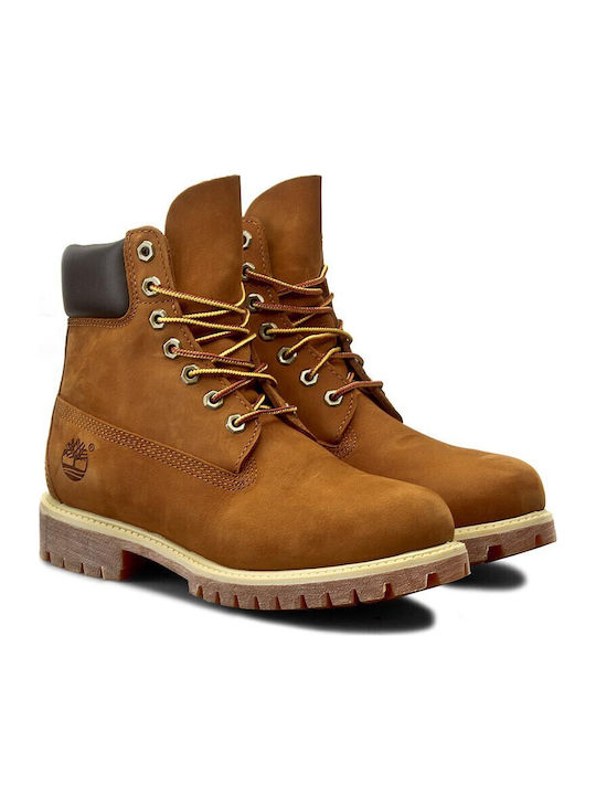 Premium 6inch Leather Brown Combat Boots Waterproof