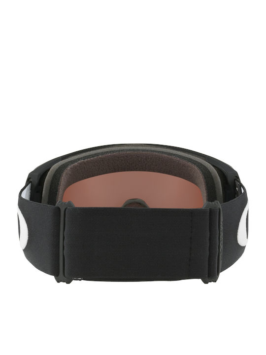 Oakley Line Miner Mască de Schi și Snowboard pentru Adulți, Neagră, cu Lentilă Oglindă Gri