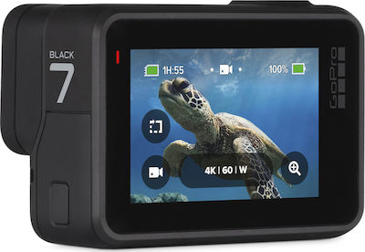 GoPro Hero7 Action Camera 4K Ultra HD Υποβρύχια με WiFi Μαύρη με Οθόνη 2"
