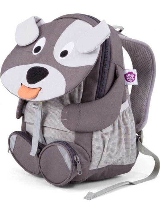 Affenzahn Dylan Dog School Bag Backpack Kindergarten in Gray color 8lt