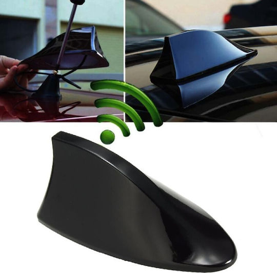 Car Antenna Roof Shark Fin Shark / Sticker for Radio in Black Color
