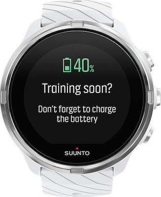 Suunto 9 50mm Smartwatch mit Pulsmesser (Weiß)