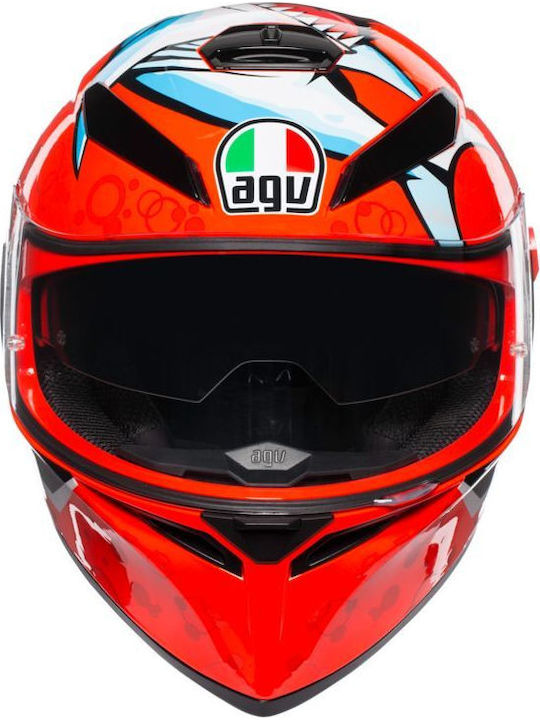 AGV K-3 SV Multi Attack Motorcycle Helmet Full Face ECE 22.05 Weight 1570g with Pinlock and Sun Visor