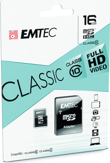 Emtec Classic microSDHC 16GB Clasa 10 UHS-I