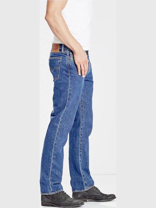 514 Ανδρικό Παντελόνι Τζιν με Slim Straight Εφαρμογή Μπλε