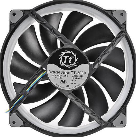 Thermaltake Riing Plus 20 TT Premium Case Fan 200mm Max Fan Speed 1000rpm Max Air Flow 117.96cfm RGB Lighting and Connection 4-Pin PWM
