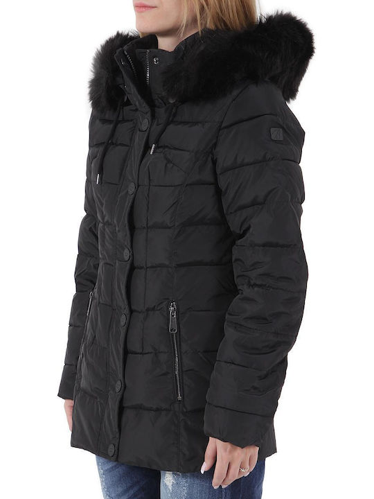 Biston Μπουφάν Puffer Μαύρο