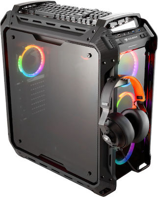 Cougar Panzer EVO RGB Gaming Full Tower Κουτί Υπολογιστή με Πλαϊνό Παράθυρο Ασημί