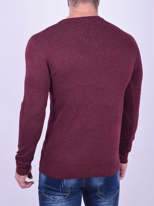 Long-sleeved blouse with a V-shape Bordeaux Bordeaux