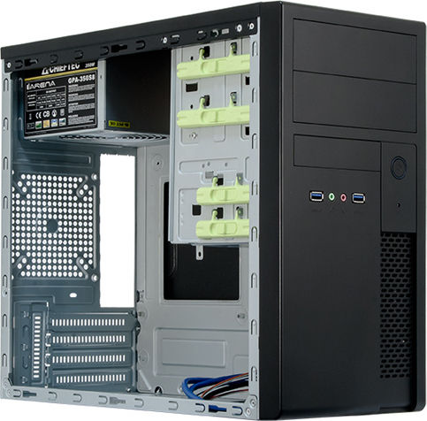 Chieftec XT-01B-350GPB Mini Tower Κουτί Υπολογιστή Μαύρο