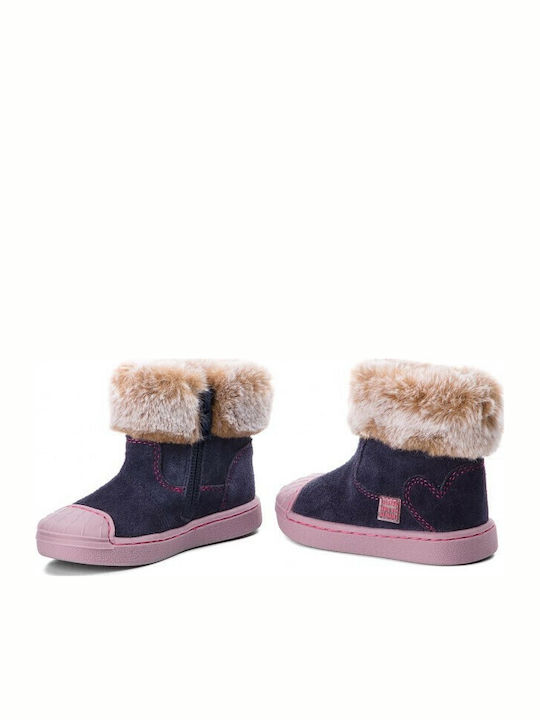 Kids Boots with Zipper Navy Blue