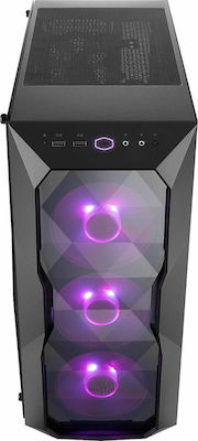 CoolerMaster MasterBox TD500 Gaming Midi Tower Κουτί Υπολογιστή με Πλαϊνό Παράθυρο και RGB Φωτισμό Μαύρο