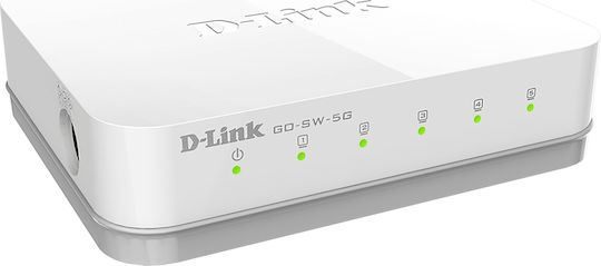D-Link GO-SW-5G Unverwaltet L2 Switch mit 5 Ports Gigabit (1Gbps) Ethernet