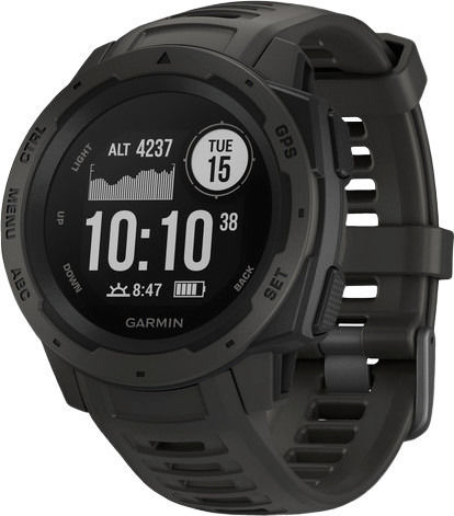 Garmin Instinct 45mm Αδιάβροχο Smartwatch με Παλμογράφο (Graphite)