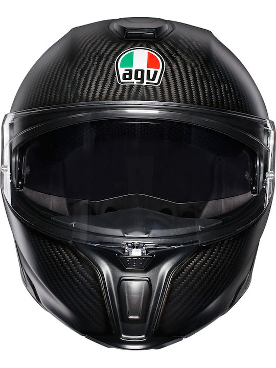 AGV Sportmodular Matt Carbon Motorradhelm Aufklappbar DOT / ECE 22.05 1340gr